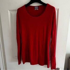 Cherokee Workwear Vibrant Red Long Sleeve Tee